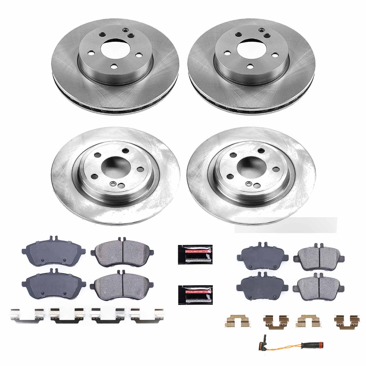 Power Stop KOE6926 Autospecialty 1-Click Daily Driver Front And Rear Brake Kit for 2012-2015 Mercedes-Benz SLK250 product image