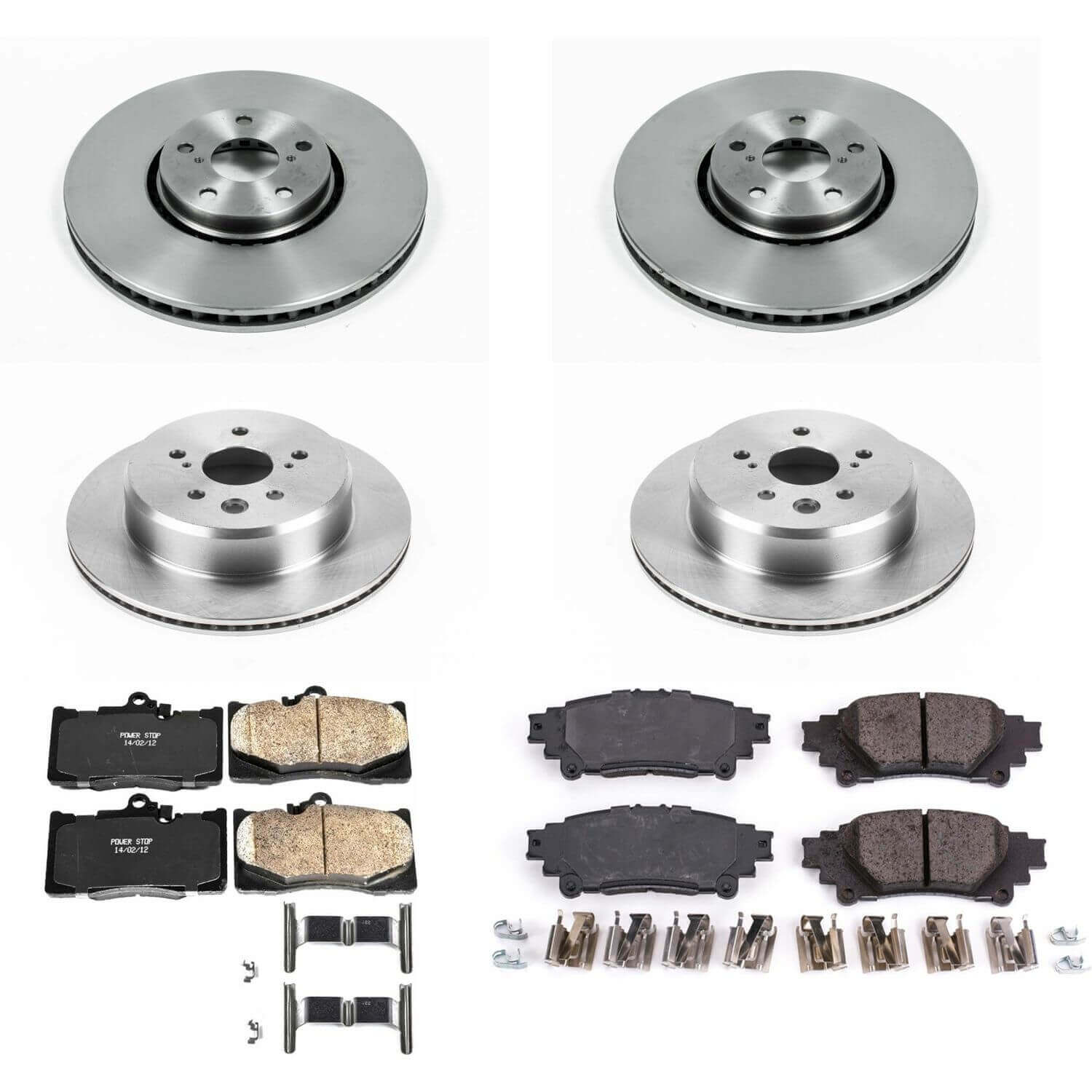 Power Stop KOE6929 Autospecialty 1-Click Daily Driver Front And Rear Brake Kit for 2014-2020 Lexus IS300 product image