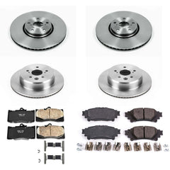 Power Stop KOE6929 Autospecialty 1-Click Daily Driver Front And Rear Brake Kit for 2014-2020 Lexus IS300 product image