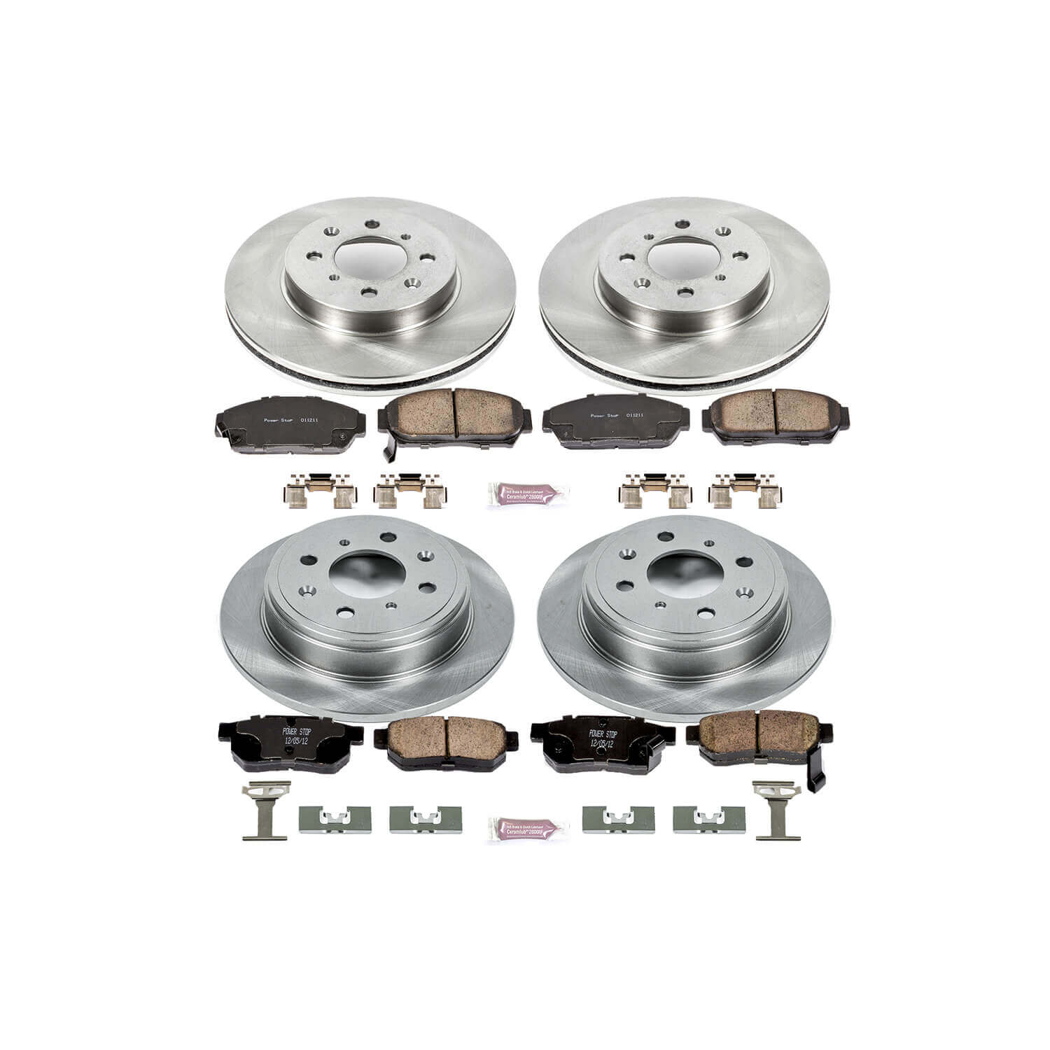 Power Stop KOE693 Autospecialty - 1-Click Daily Driver Brake Kits (Front And Rear) for 1993-2001 Acura Integra product image