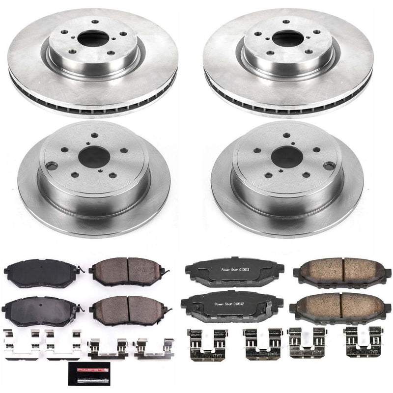 Power Stop KOE6932 Autospecialty 1-Click Daily Driver Front And Rear Brake Kit for 2015-2021 Subaru Wrx product image