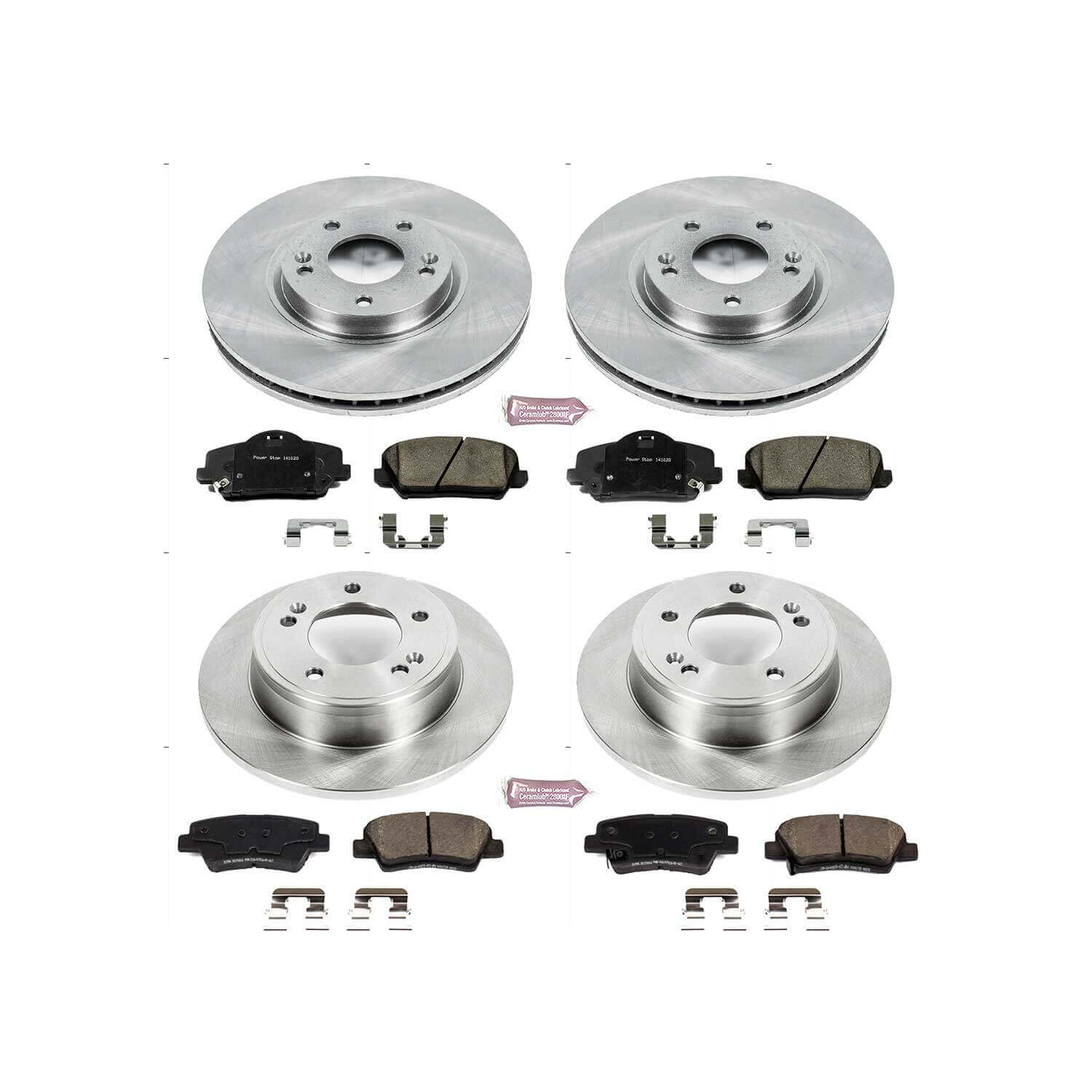 Power Stop KOE6934 Autospecialty - 1-Click Daily Driver Brake Kits (Front And Rear) for 2014-2016 Kia Forte Koup product image