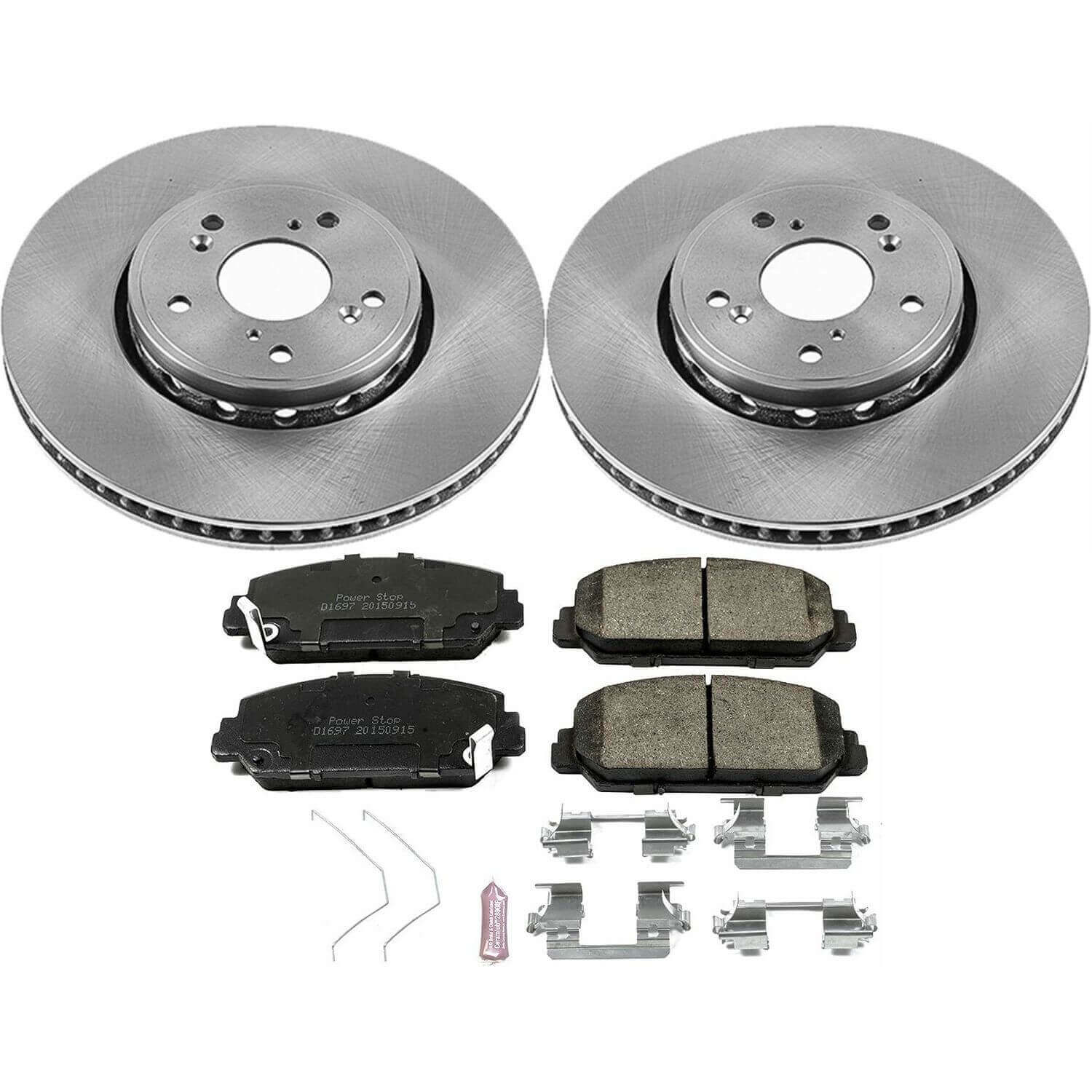 Power Stop KOE6940 Autospecialty 1-Click Daily Driver Plain Rotor Front Brake Kit for 2013-2018 Acura Ilx product image