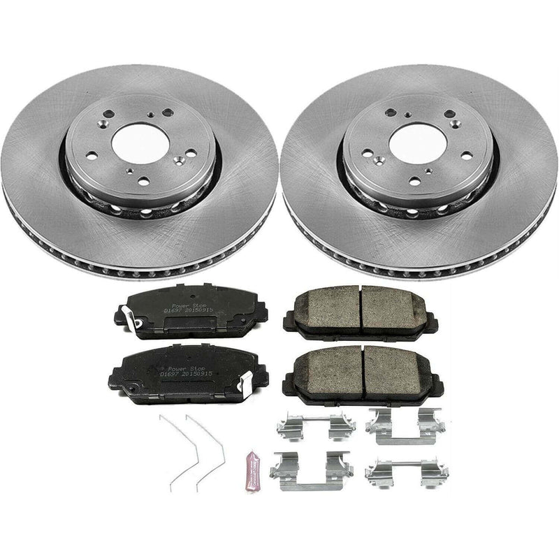Power Stop KOE6940 Autospecialty 1-Click Daily Driver Plain Rotor Front Brake Kit for 2013-2018 Acura Ilx product image