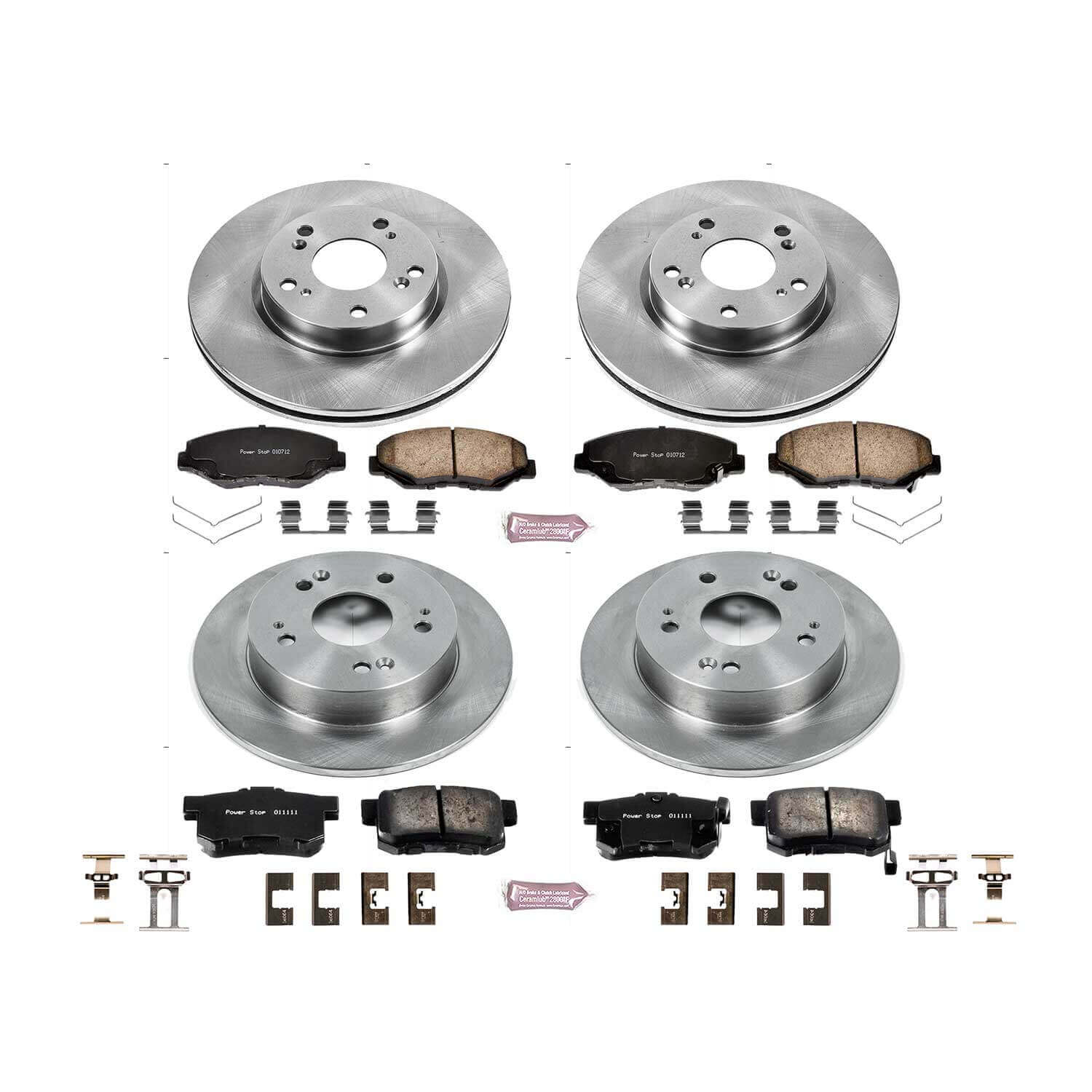 Power Stop KOE6942 Autospecialty - 1-Click Daily Driver Brake Kits (Front And Rear) for 2013 Acura Ilx product image