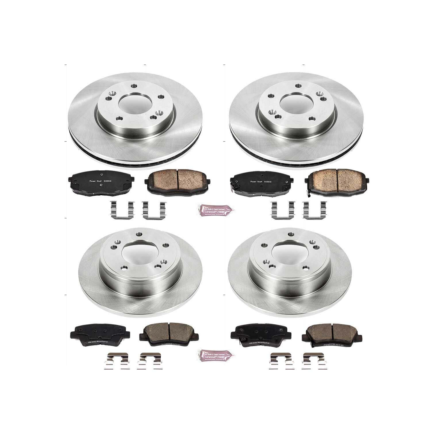 Power Stop KOE6945 Autospecialty - 1-Click Daily Driver Brake Kits (Front And Rear) for 2014-2016 Kia Soul product image