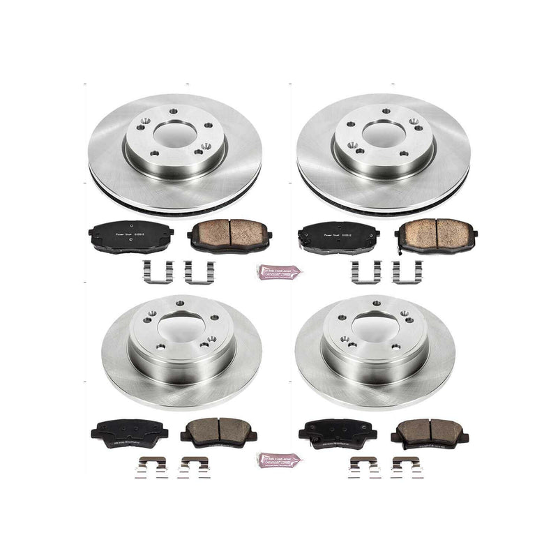Power Stop KOE6945 Autospecialty - 1-Click Daily Driver Brake Kits (Front And Rear) for 2014-2016 Kia Soul product image