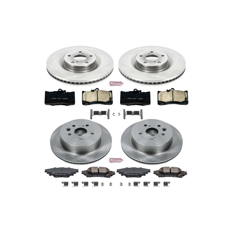 Power Stop KOE6947 Autospecialty - 1-Click Daily Driver Brake Kits (Front And Rear) for 2014-2015 Lexus IS350 product image