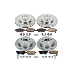 Power Stop KOE695 Autospecialty - 1-Click Daily Driver Brake Kits (Front And Rear) for 1994-1997 Honda Civic Del Sol product image