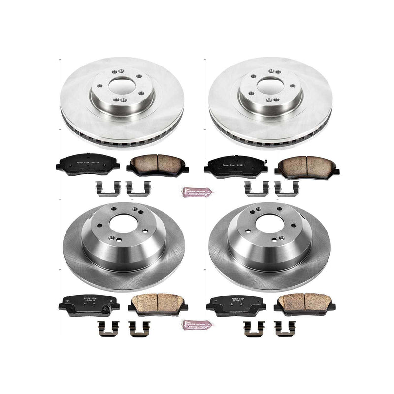 Power Stop KOE6950 Autospecialty - 1-Click Daily Driver Brake Kits (Front And Rear) for 2013-2016 Hyundai Santa Fe product image