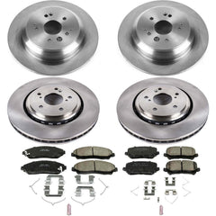 Power Stop KOE6956 Autospecialty 1-Click Daily Driver Front And Rear Pad And Rotor Kit for 2014-2016 Acura MDX product image