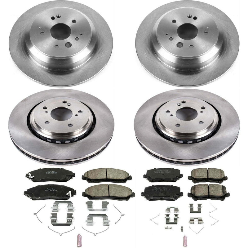 Power Stop KOE6956 Autospecialty 1-Click Daily Driver Front And Rear Pad And Rotor Kit for 2014-2016 Acura MDX product image