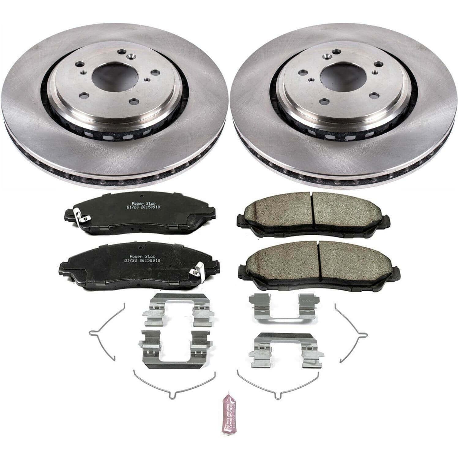 Power Stop KOE6957 Autospecialty 1-Click Daily Driver Plain Rotor Front Brake Kit for 2014-2016 Acura MDX product image