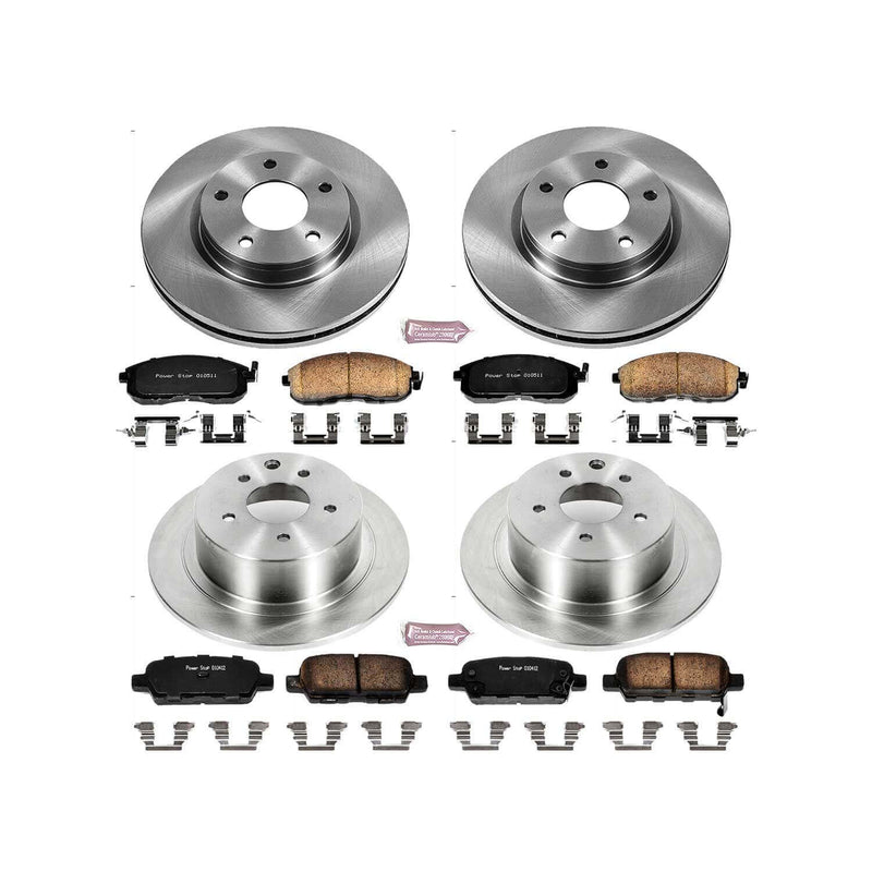 Power Stop KOE6960 Autospecialty 1-Click Daily Driver Front And Rear Brake Kit for 2013-2018 Nissan Sentra product image