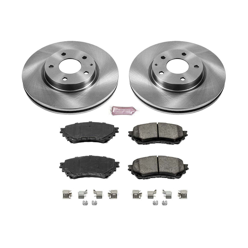 Power Stop KOE6968 Autospecialty 1-Click Daily Driver Plain Rotor Front Brake Kit for 2014-2018 Mazda 6 product image