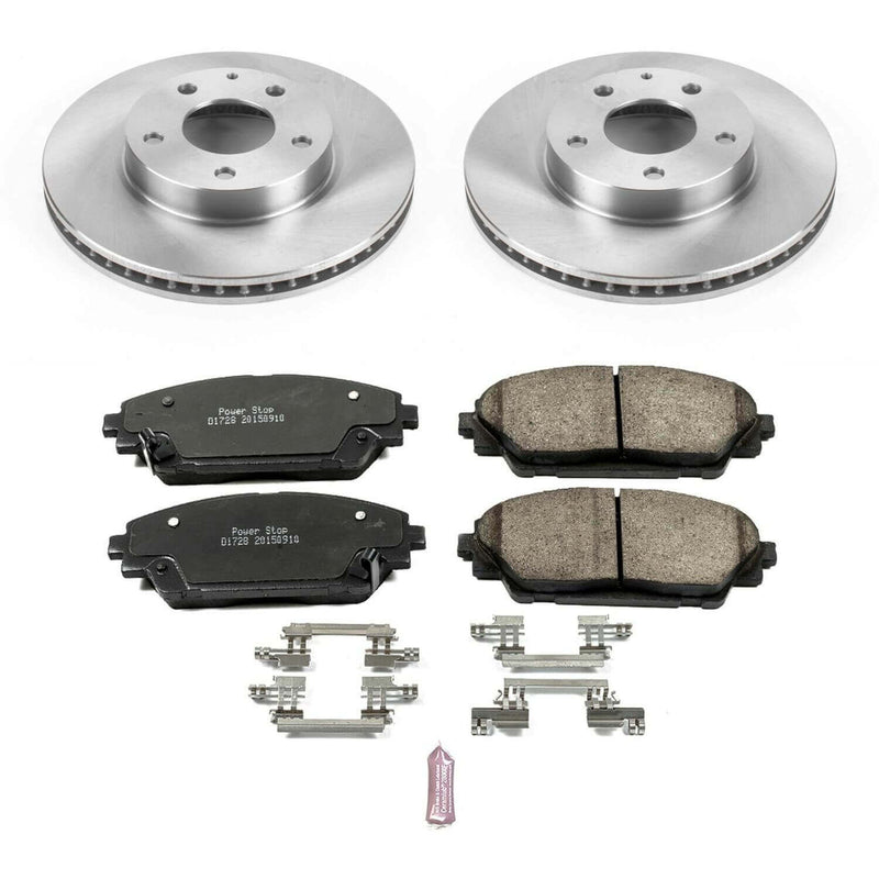 Power Stop KOE6974 Autospecialty 1-Click Daily Driver Plain Rotor Front Brake Kit for 2014-2021 Mazda 3 product image