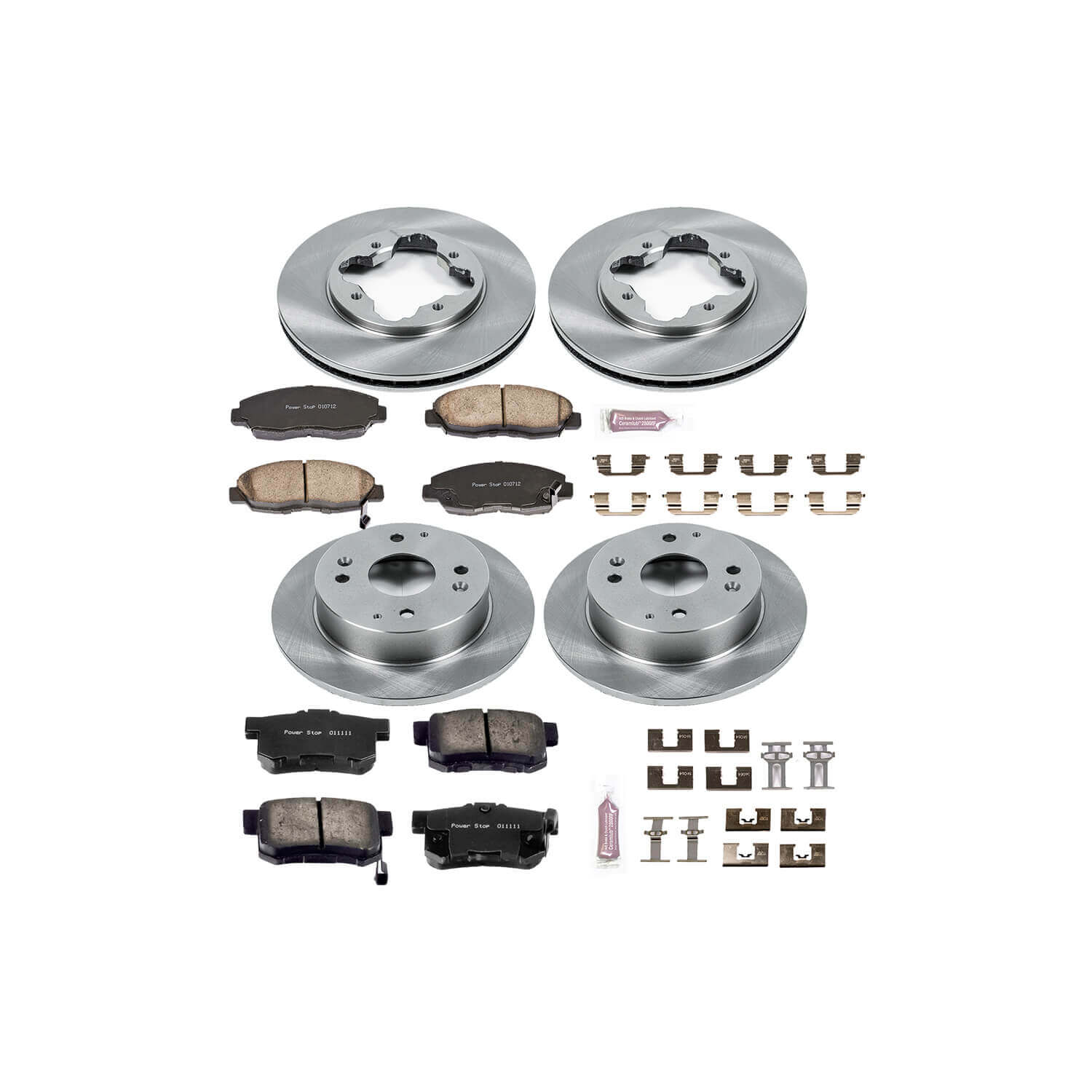 Power Stop KOE698 Autospecialty - 1-Click Daily Driver Brake Kits (Front And Rear) for 1991-1997 Acura Cl product image