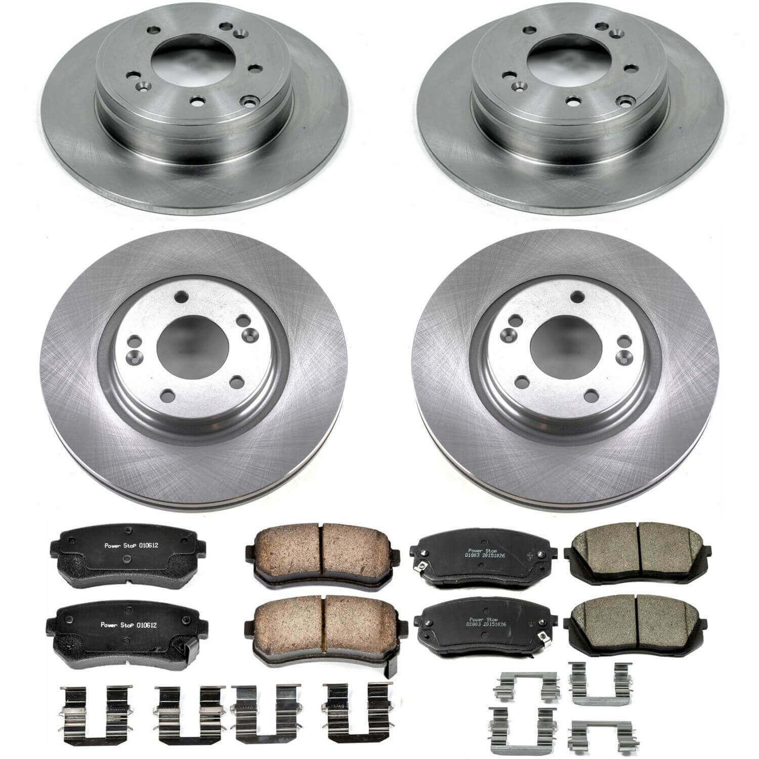 Power Stop KOE6981 Autospecialty 1-Click Daily Driver Front And Rear Brake Kit for 2015 Hyundai Sonata product image