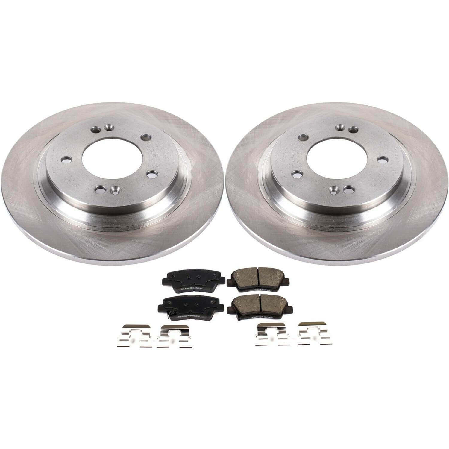 Power Stop KOE6985 Autospecialty 1-Click Daily Driver Plain Rotor Rear Brake Kit for 2014-2023 Hyundai Elantra GT product image