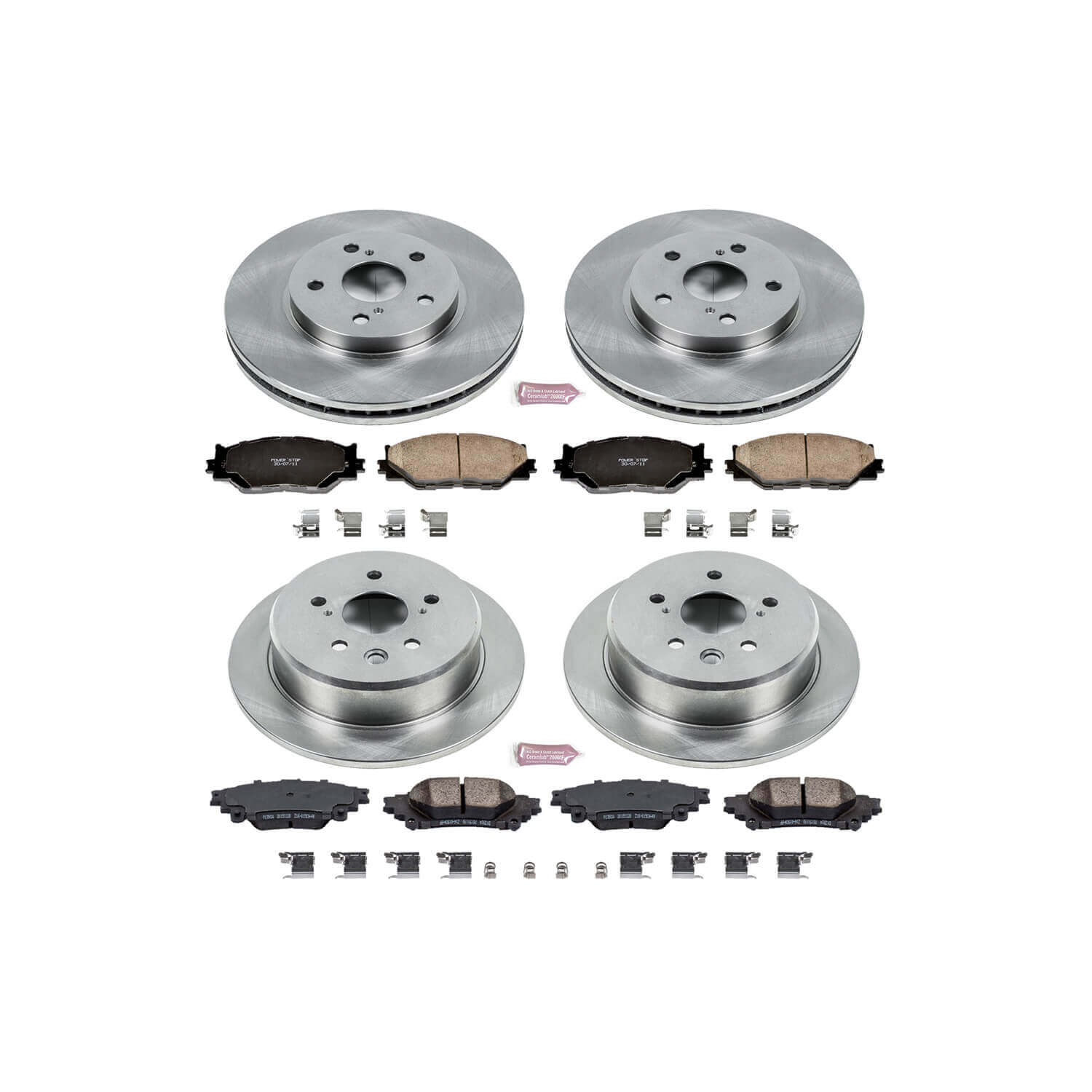 Power Stop KOE6988 Autospecialty - 1-Click Daily Driver Brake Kits (Front And Rear) for 2014-2015 Lexus IS250 product image