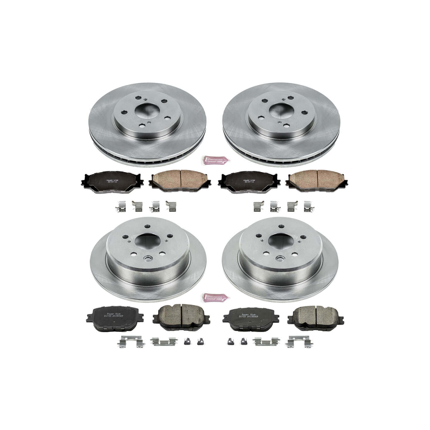 Power Stop KOE6989 Autospecialty - 1-Click Daily Driver Brake Kits (Front And Rear) for 2014-2015 Lexus IS250 product image