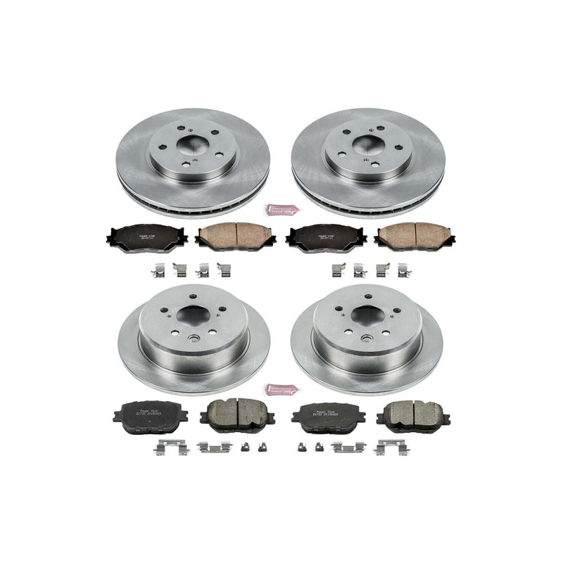 Power Stop KOE6989 Autospecialty - 1-Click Daily Driver Brake Kits (Front And Rear) for 2014-2015 Lexus IS250 product image