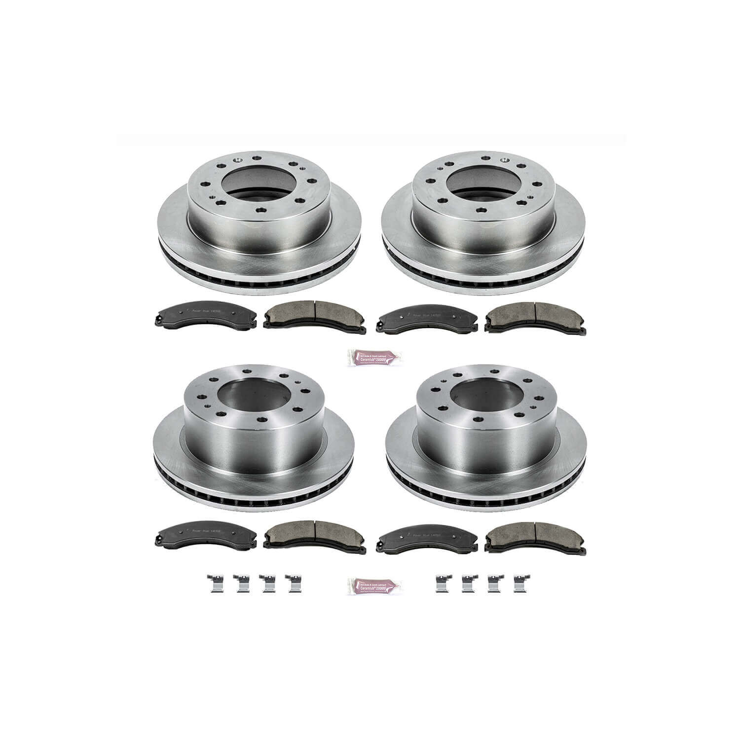 Power Stop KOE6992 Autospecialty - 1-Click Daily Driver Brake Kits (Front And Rear) for 2015-2019 Chevrolet Silverado 2500 HD product image