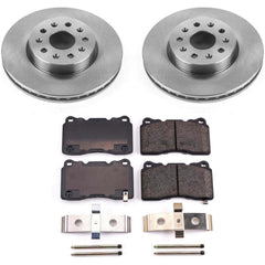 Power Stop KOE7001 Autospecialty 1-Click Daily Driver Plain Rotor Front Brake Kit for 2014-2024 Cadillac Cts product image