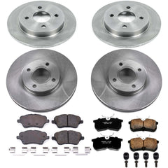 Power Stop KOE7002 Autospecialty 1-Click Daily Driver Front And Rear Brake Kit for 2014-2019 Ford Fiesta product image