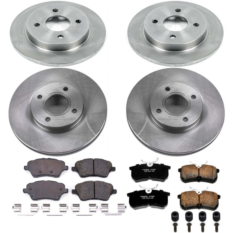 Power Stop KOE7002 Autospecialty 1-Click Daily Driver Front And Rear Brake Kit for 2014-2019 Ford Fiesta product image