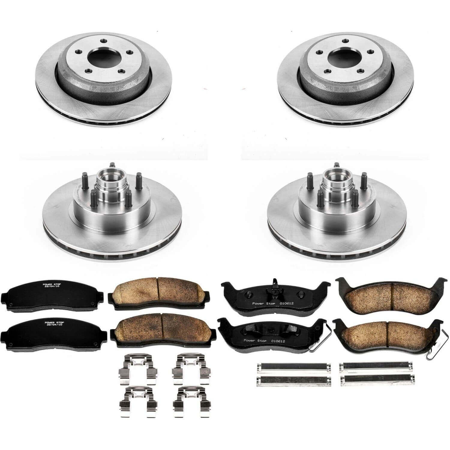 Power Stop KOE7003 Autospecialty - 1-Click Daily Driver Brake Kits (Front And Rear) for 2010-2011 Ford Ranger product image