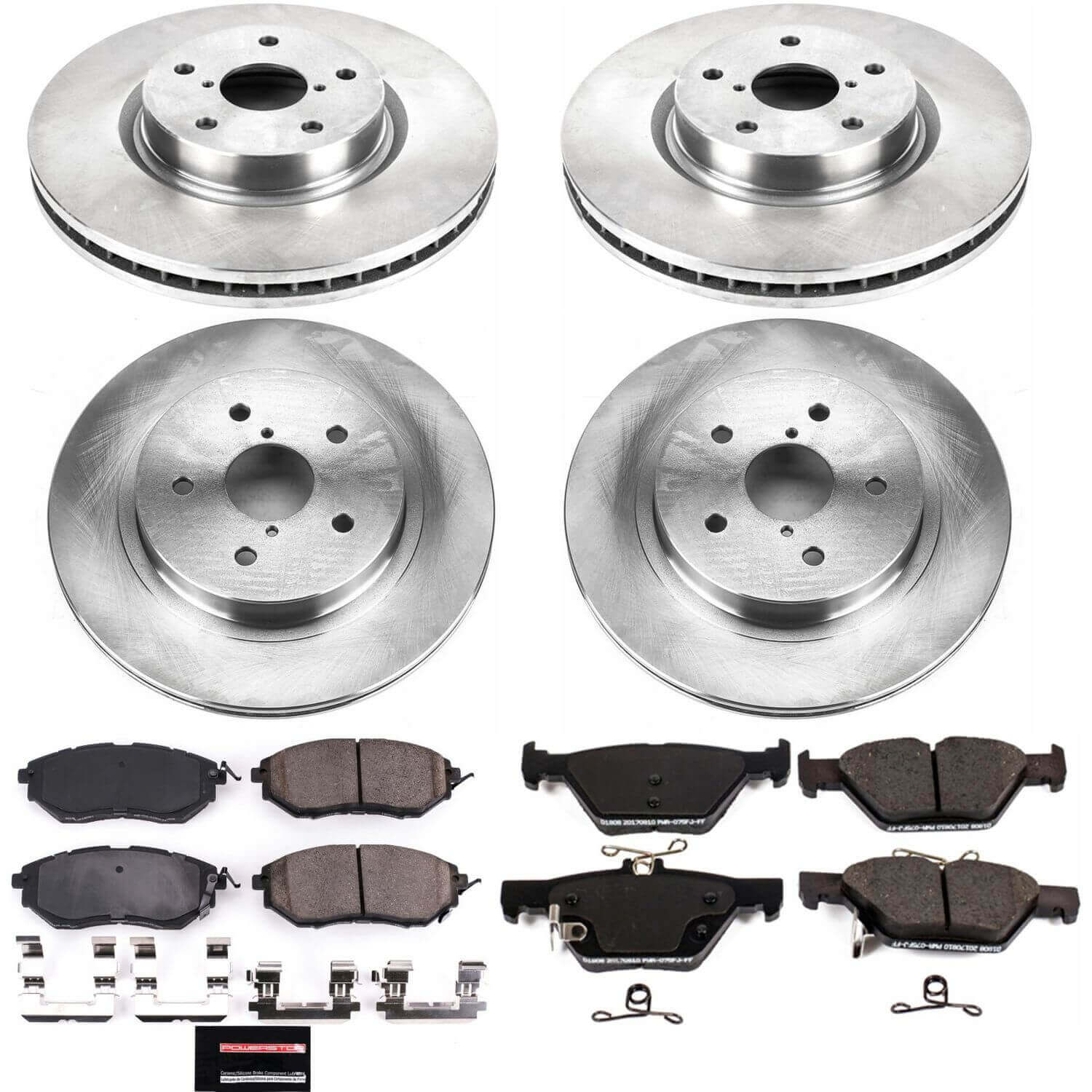Power Stop KOE7028 Autospecialty 1-Click Daily Driver Front And Rear Brake Kit for 2015-2021 Subaru Legacy product image