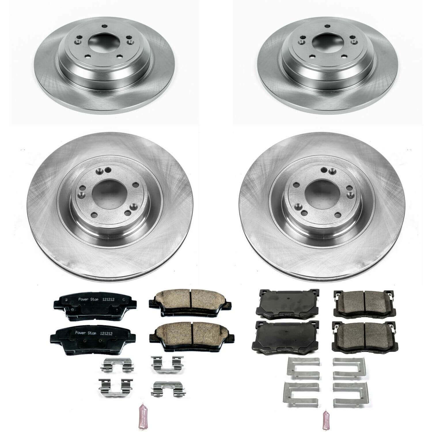 Power Stop KOE7029 Autospecialty 1-Click Daily Driver Front And Rear Brake Kit for 2015-2017 Hyundai Genesis product image