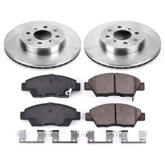 Power Stop KOE7032 Autospecialty 1-Click Daily Driver Plain Rotor Front Brake Kit for 2015-2020 Honda Fit product image