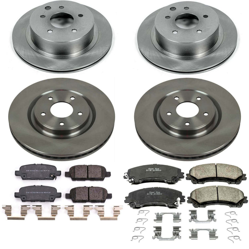 Power Stop KOE7033 Autospecialty 1-Click Daily Driver Front And Rear Brake Kit for 2014-2019 Nissan Rogue product image