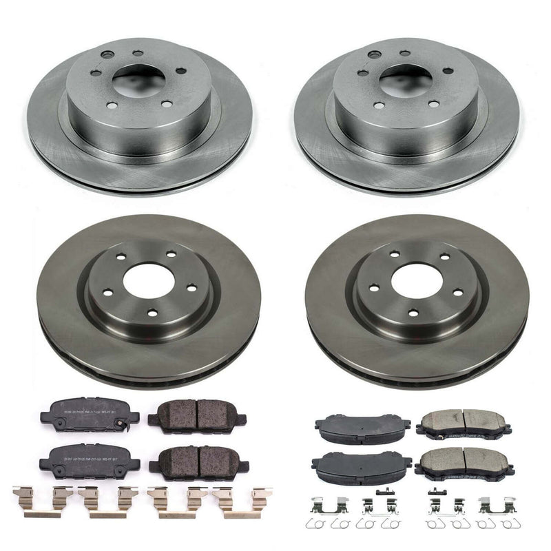Power Stop KOE7035 Autospecialty 1-Click Daily Driver Front And Rear Brake Kit for 2014-2022 Nissan Rogue product image