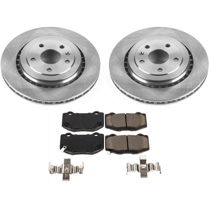 Power Stop KOE7045 Autospecialty 1-Click Daily Driver Plain Rotor Rear Brake Kit for 2016-2023 Cadillac Ats product image