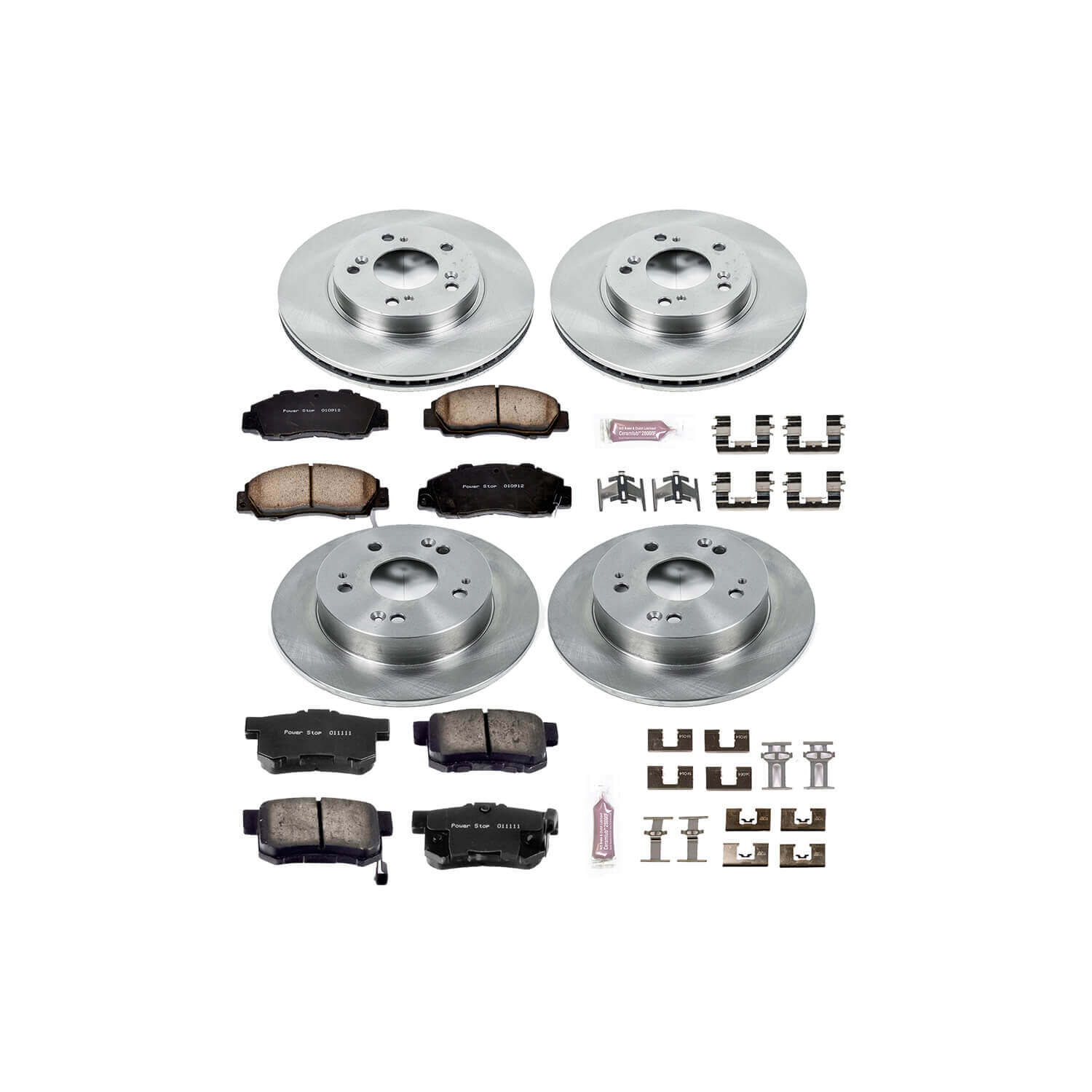 Power Stop KOE706 Autospecialty - 1-Click Daily Driver Brake Kits (Front And Rear) for 1997-2001 Honda Prelude product image