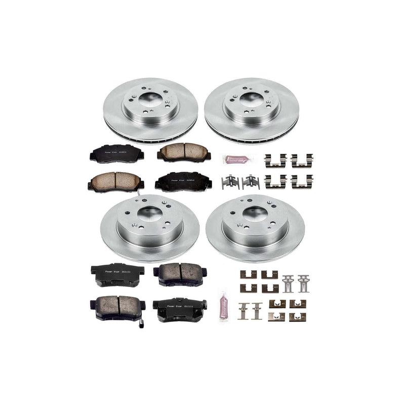 Power Stop KOE707 Autospecialty - 1-Click Daily Driver Brake Kits (Front And Rear) for 1997-2001 Acura Integra product image