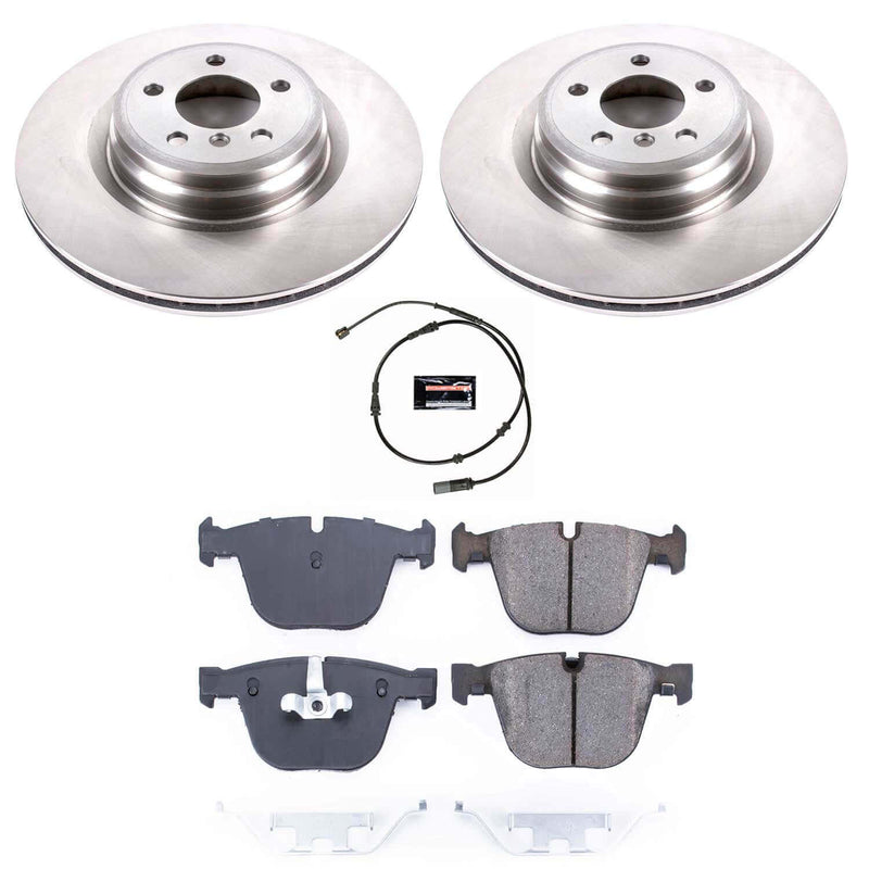 Power Stop KOE7087 Autospecialty 1-Click Daily Driver Plain Rotor Rear Brake Kit for 2010-2015 BMW 750I product image