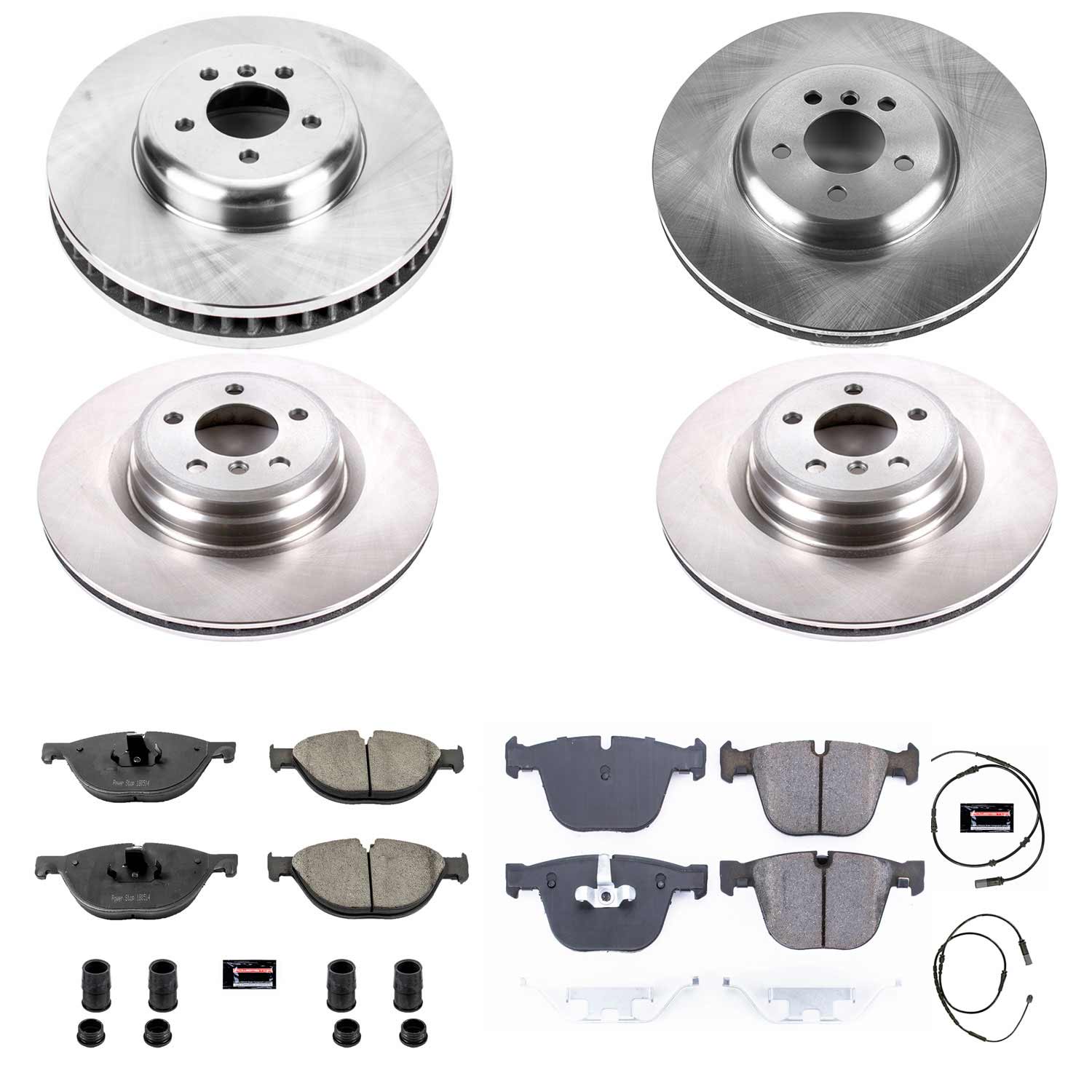 Power Stop KOE7098 Autospecialty 1-Click Daily Driver Front And Rear Brake Kit for 2010-2015 BMW 750I product image