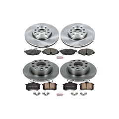 Power Stop KOE7109 Autospecialty - 1-Click Daily Driver Brake Kits (Front And Rear) for 2015 Volkswagen Golf product image