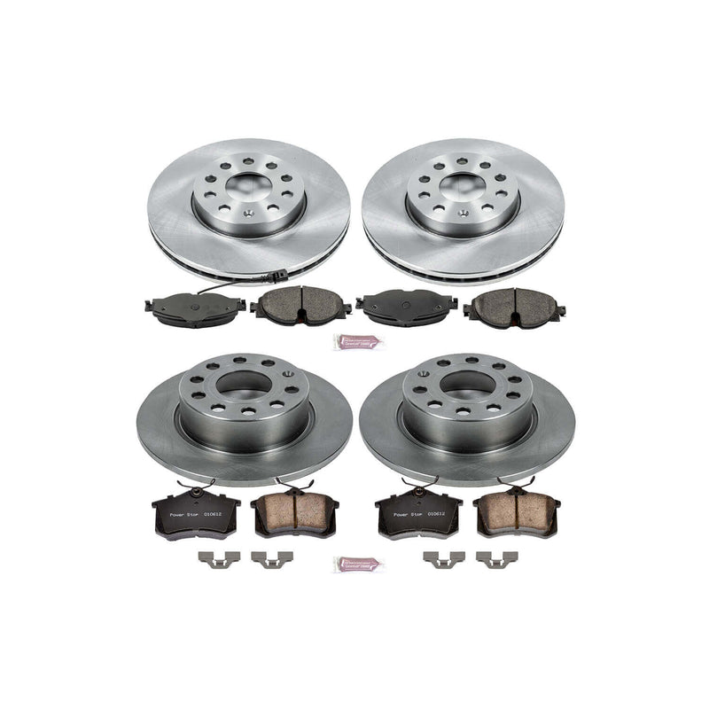 Power Stop KOE7109 Autospecialty - 1-Click Daily Driver Brake Kits (Front And Rear) for 2015 Volkswagen Golf product image