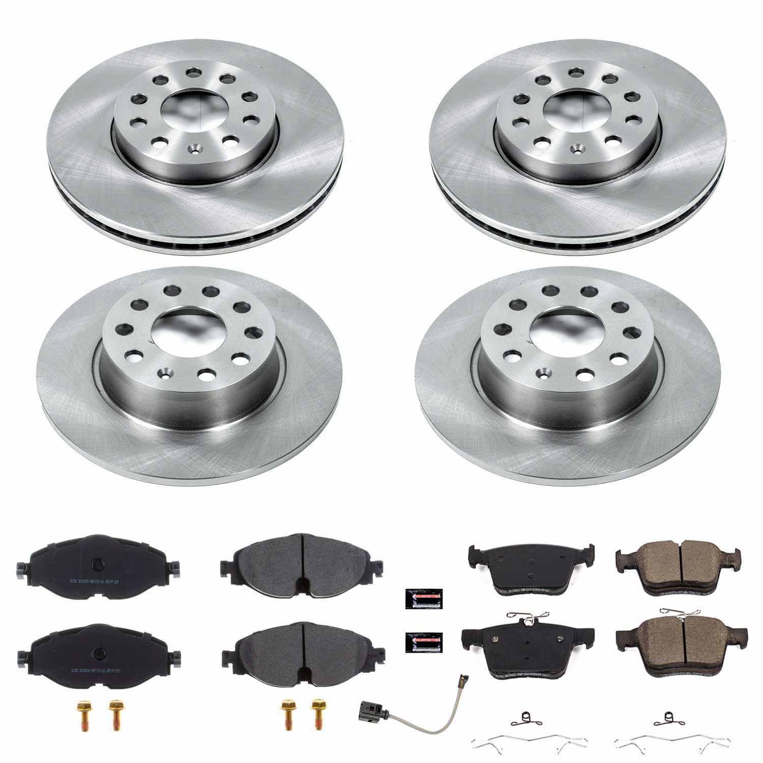 Power Stop KOE7111 Autospecialty 1-Click Daily Driver Front And Rear Brake Kit for 2015-2016 Audi A3 product image