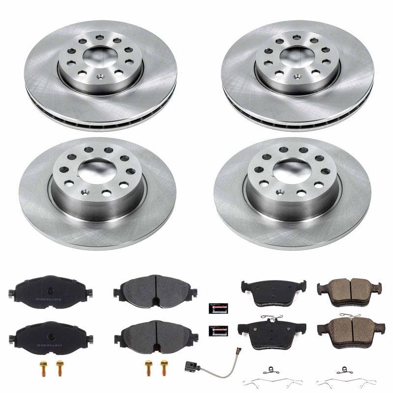 Power Stop KOE7111 Autospecialty 1-Click Daily Driver Front And Rear Brake Kit for 2015-2016 Audi A3 product image