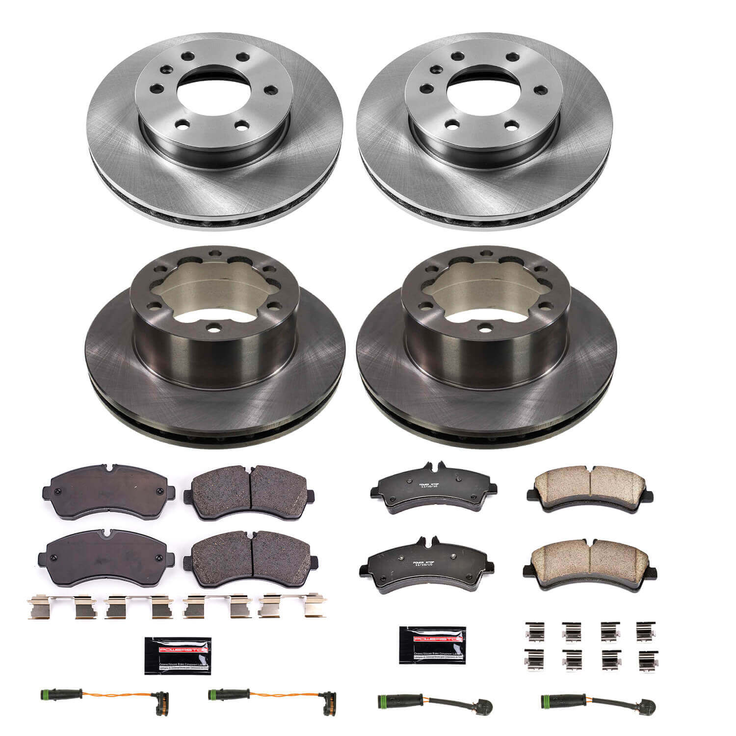 Power Stop KOE7112 Front And Rear Autospecialty 1-Click OE Replacement Pad And Rotor Kit for 2010-2018 Freightliner Sprinter 3500 product image
