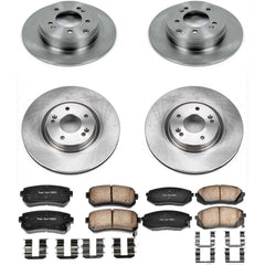 Power Stop KOE7113 Autospecialty 1-Click Daily Driver Front And Rear Pad And Rotor Kit for 2014-2017 Hyundai Sonata product image