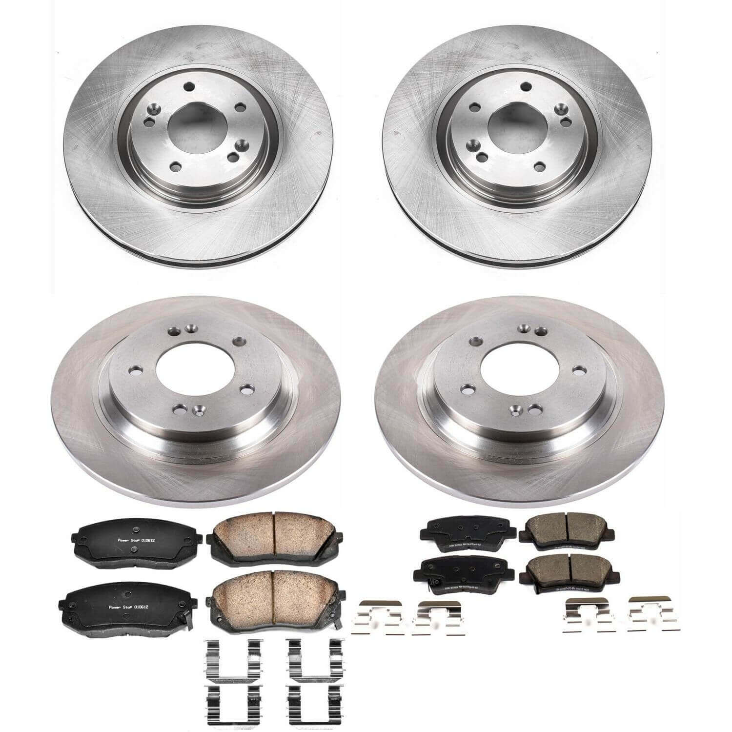 Power Stop KOE7114 Autospecialty 1-Click Daily Driver Front And Rear Brake Kit for 2014-2016 Hyundai Sonata product image