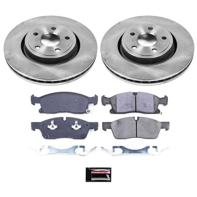 Power Stop KOE7133 Autospecialty 1-Click Daily Driver Plain Rotor Front Brake Kit for 2016-2024 Dodge Durango product image