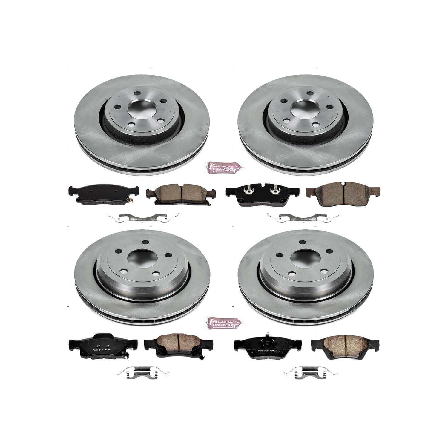 Power Stop KOE7136 Autospecialty 1-Click Daily Driver Front And Rear Brake Kit for 2016-2024 Dodge Durango product image
